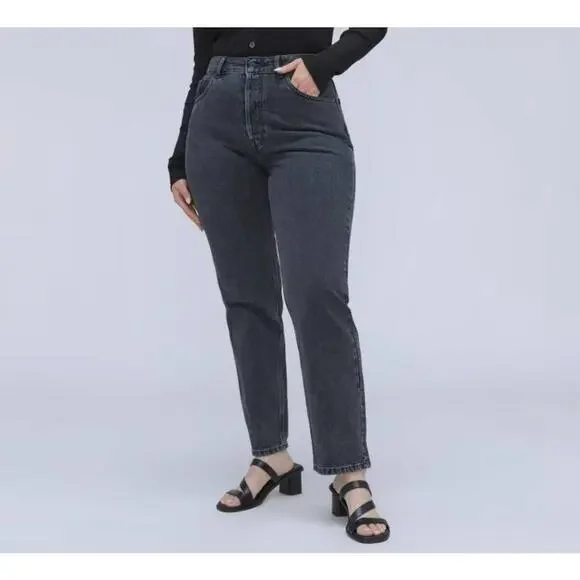 EVERLANE The Curvy 90’s Cheeky jean, washed black, 24 NWT